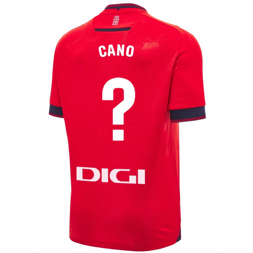 Kids Football Javi Caño #0 Red White Home Jersey 2024/25 T-Shirt