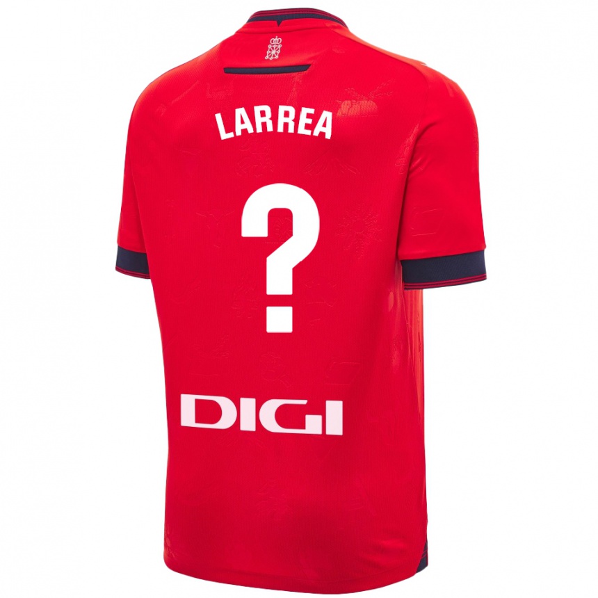 Kids Football Unai Larrea #0 Red White Home Jersey 2024/25 T-Shirt