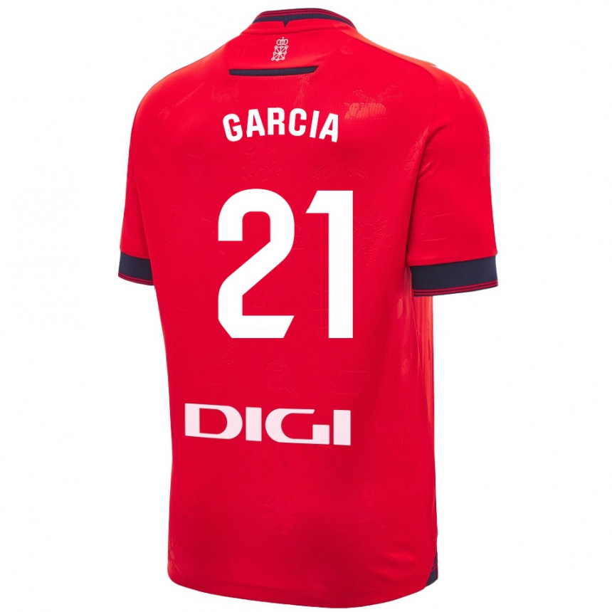 Kids Football Jon García #21 Red White Home Jersey 2024/25 T-Shirt