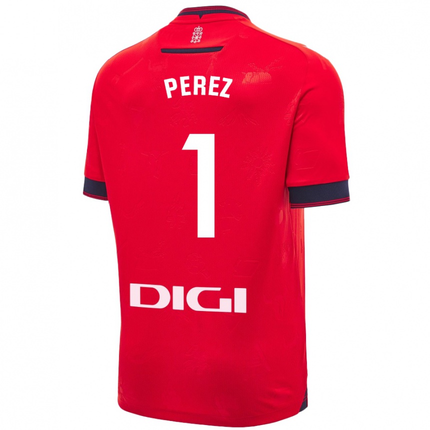 Kids Football Silvia Pérez Fernández De Romarategui #1 Red White Home Jersey 2024/25 T-Shirt