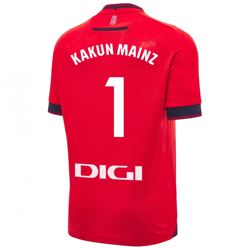 Kids Football Kakun Mainz #1 Red White Home Jersey 2024/25 T-Shirt