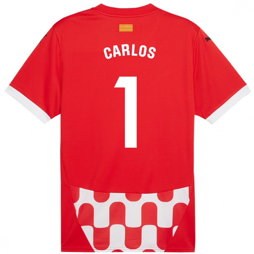 Kids Football Juan Carlos #1 Red White Home Jersey 2024/25 T-Shirt