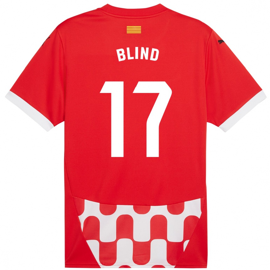 Kids Football Daley Blind #17 Red White Home Jersey 2024/25 T-Shirt