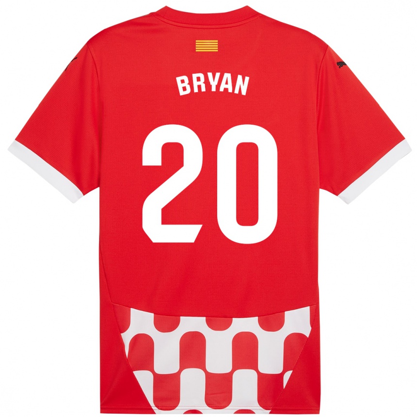 Kids Football Bryan Gil #20 Red White Home Jersey 2024/25 T-Shirt