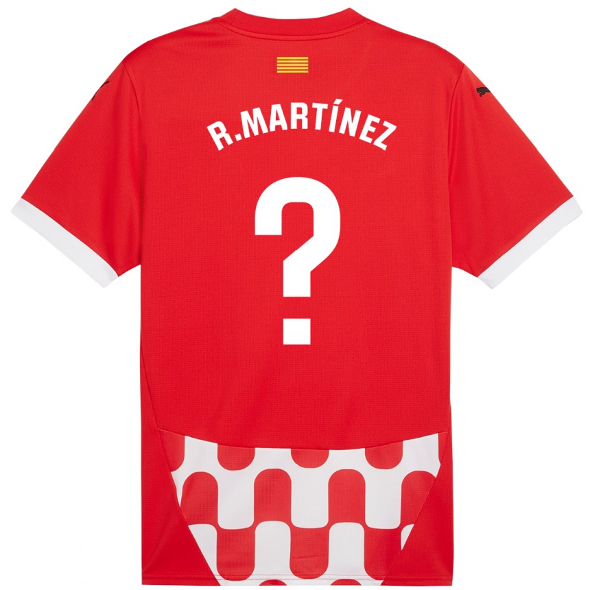 Kids Football Raúl Martínez #0 Red White Home Jersey 2024/25 T-Shirt