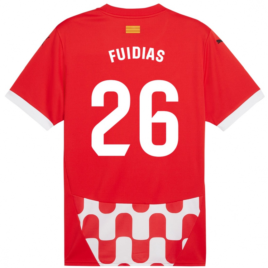 Kids Football Toni Fuidias #26 Red White Home Jersey 2024/25 T-Shirt