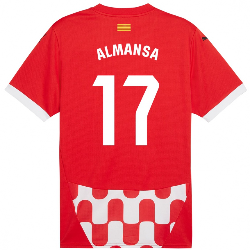 Kids Football Alex Almansa #17 Red White Home Jersey 2024/25 T-Shirt