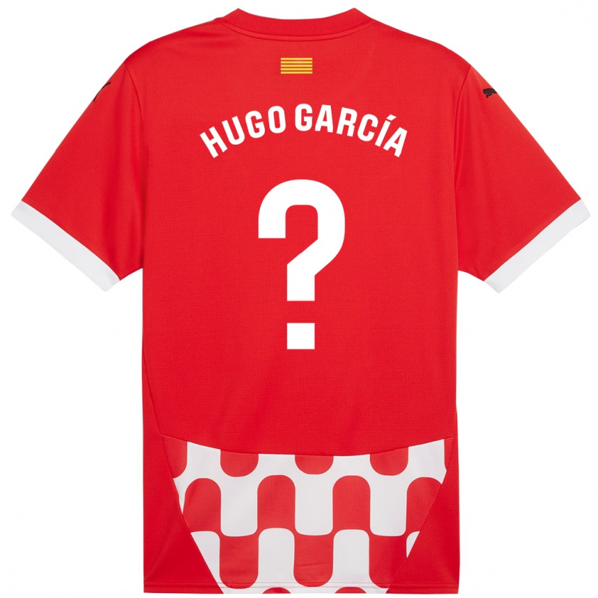 Kids Football Hugo García #0 Red White Home Jersey 2024/25 T-Shirt