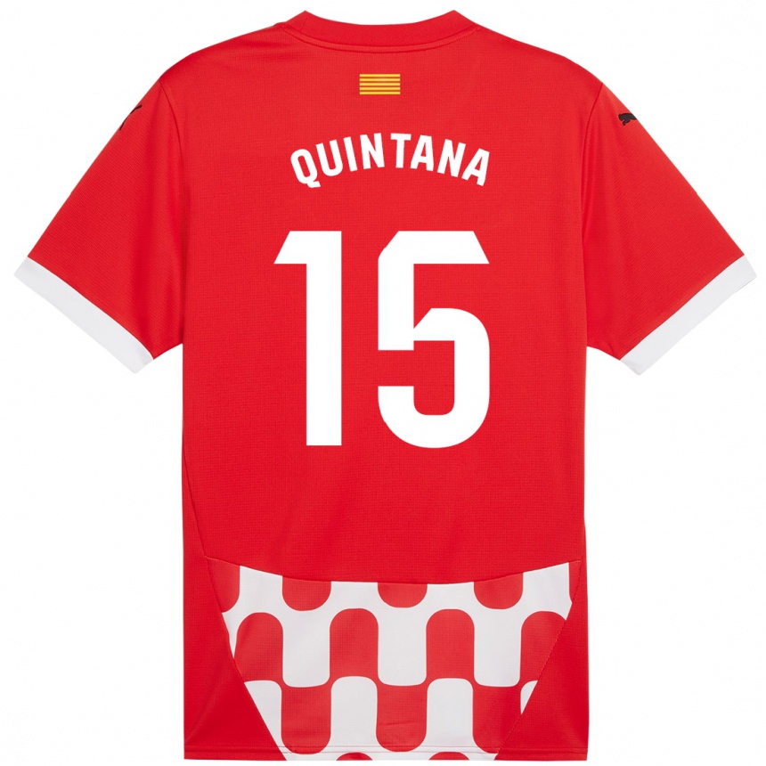 Kids Football Amru Quintana #15 Red White Home Jersey 2024/25 T-Shirt