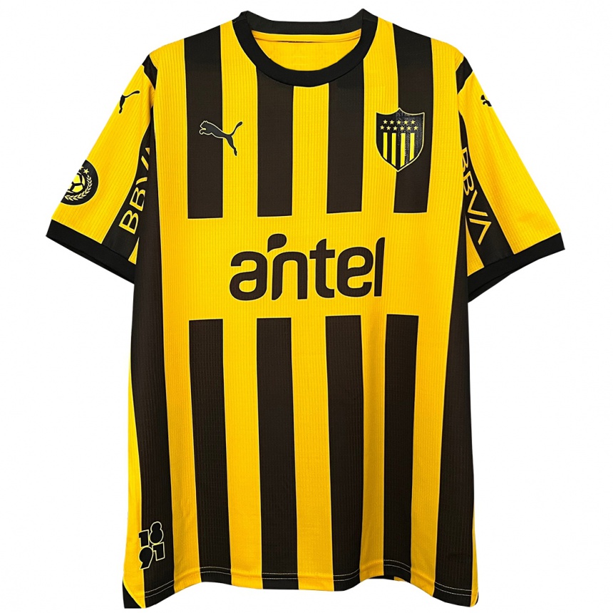 Kids Football Nahuel Herrera #34 Yellow Black Home Jersey 2024/25 T-Shirt