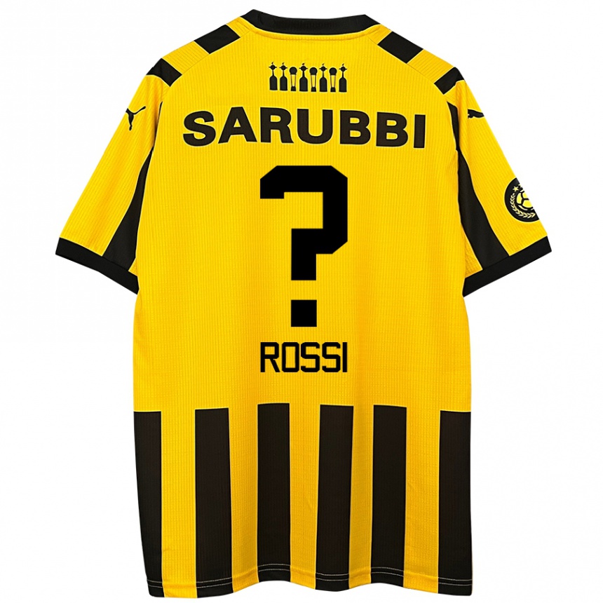 Kids Football Nicolás Rossi #0 Yellow Black Home Jersey 2024/25 T-Shirt