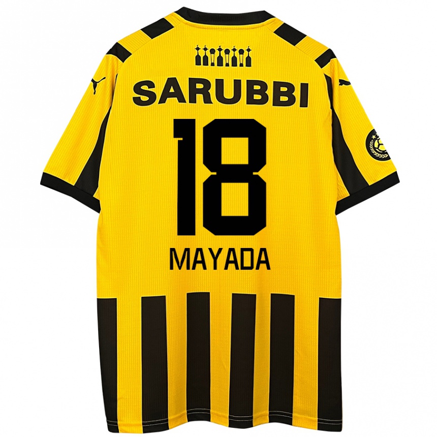 Kids Football Camilo Mayada #18 Yellow Black Home Jersey 2024/25 T-Shirt