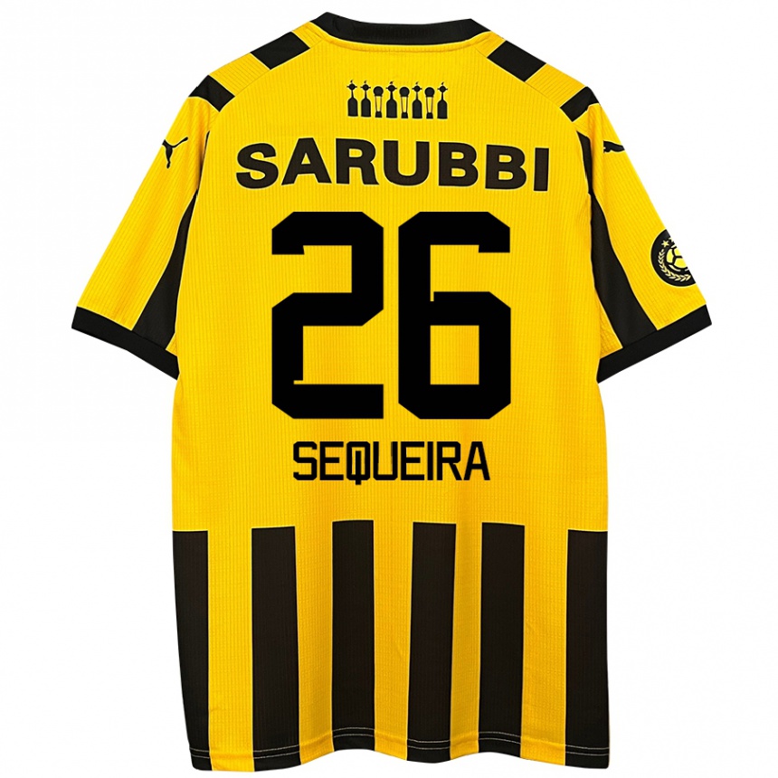 Kids Football Leonardo Sequeira #26 Yellow Black Home Jersey 2024/25 T-Shirt