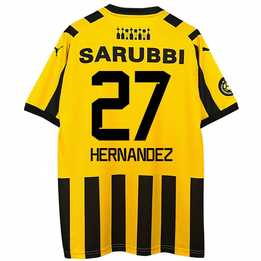 Kids Football Lucas Hernández #27 Yellow Black Home Jersey 2024/25 T-Shirt