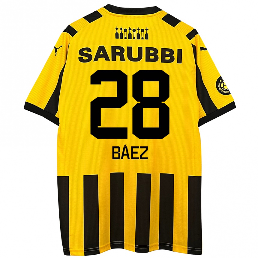 Kids Football Jaime Báez #28 Yellow Black Home Jersey 2024/25 T-Shirt