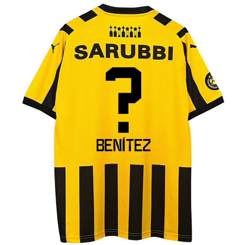 Kids Football Santiago Benítez #0 Yellow Black Home Jersey 2024/25 T-Shirt