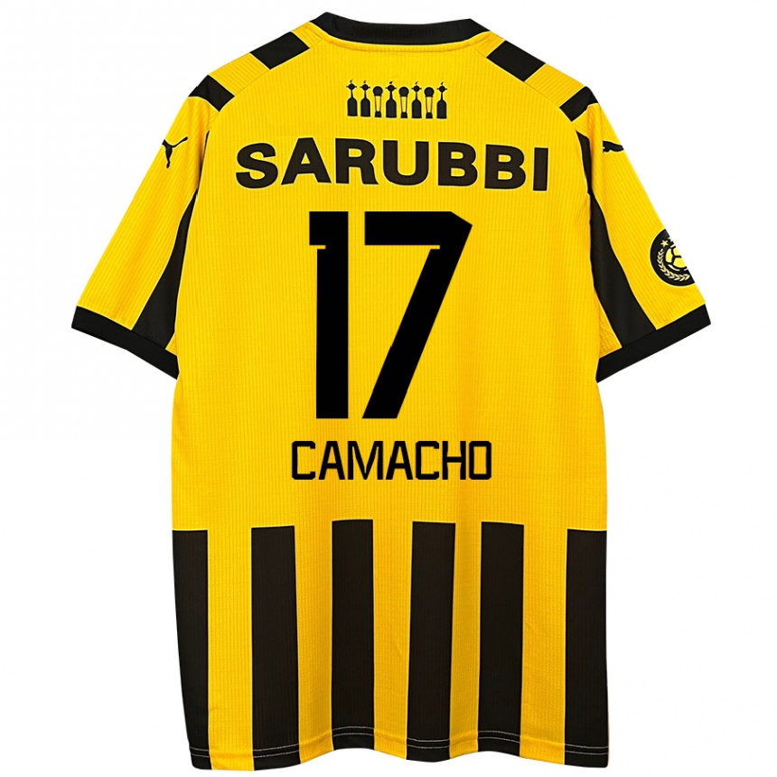 Kids Football Sebastián Camacho #17 Yellow Black Home Jersey 2024/25 T-Shirt