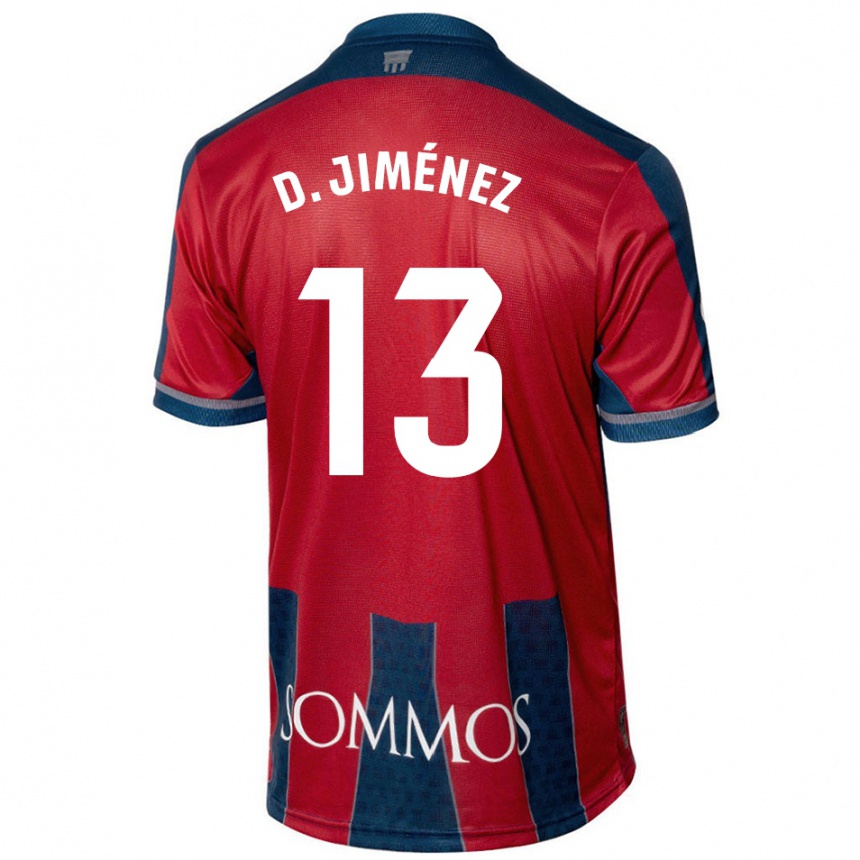 Kids Football Dani Jiménez #13 Red Blue Home Jersey 2024/25 T-Shirt