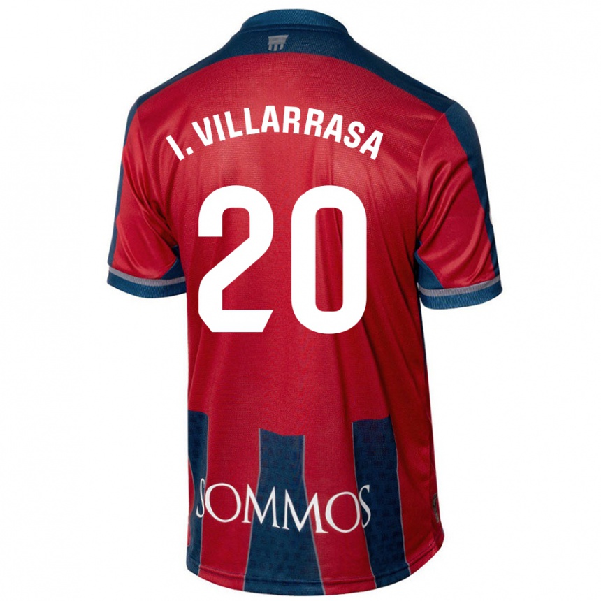 Kids Football Ignasi Vilarrasa #20 Red Blue Home Jersey 2024/25 T-Shirt