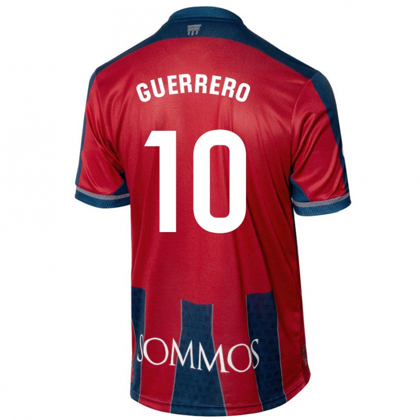 Kids Football Fernando Guerrero #10 Red Blue Home Jersey 2024/25 T-Shirt