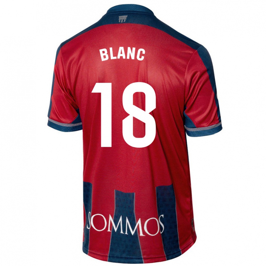 Kids Football Laia Blanc #18 Red Blue Home Jersey 2024/25 T-Shirt