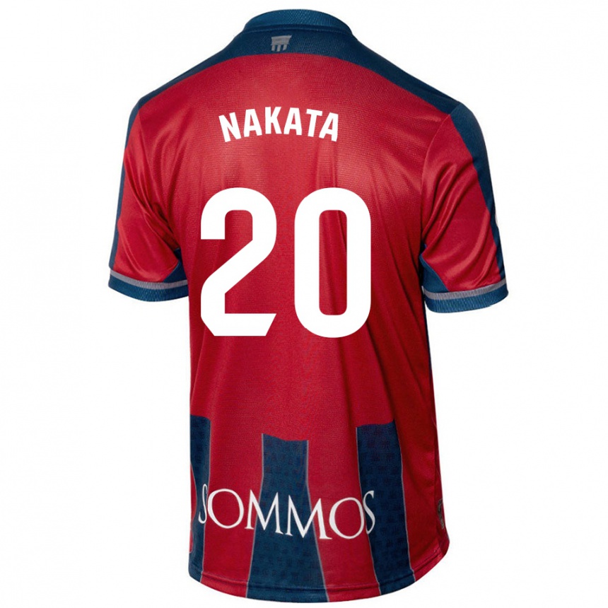 Kids Football Yuki Nakata #20 Red Blue Home Jersey 2024/25 T-Shirt