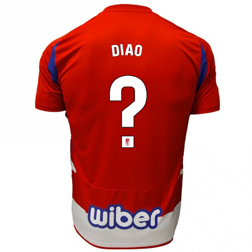 Kids Football Siren Diao #0 Red White Blue Home Jersey 2024/25 T-Shirt