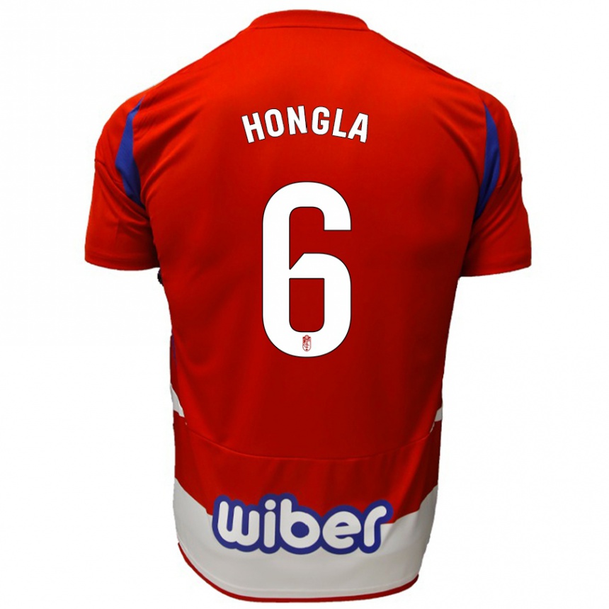 Kids Football Martin Hongla #6 Red White Blue Home Jersey 2024/25 T-Shirt