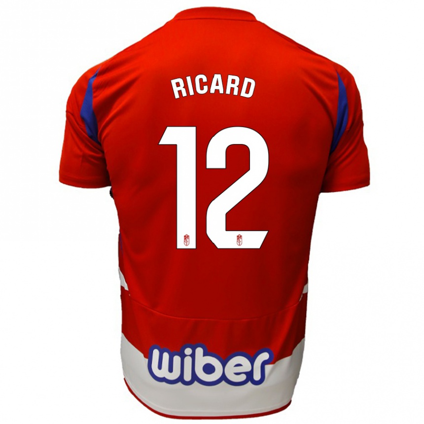 Kids Football Ricard Sanchez #12 Red White Blue Home Jersey 2024/25 T-Shirt