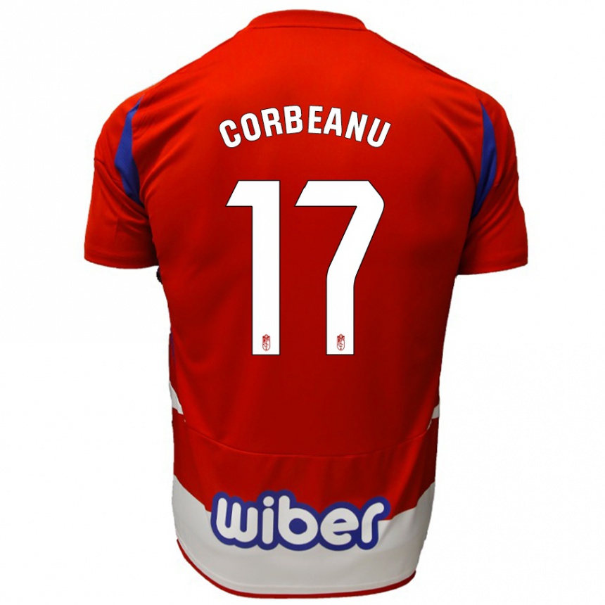 Kids Football Theo Corbeanu #17 Red White Blue Home Jersey 2024/25 T-Shirt