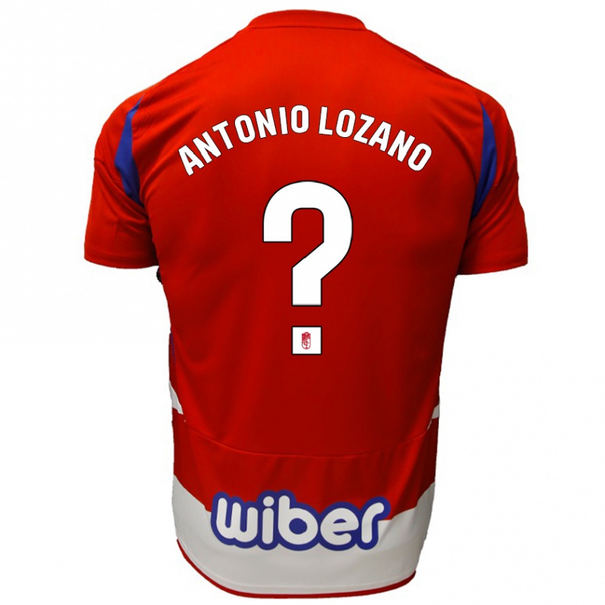 Kids Football José Antonio Lozano #0 Red White Blue Home Jersey 2024/25 T-Shirt