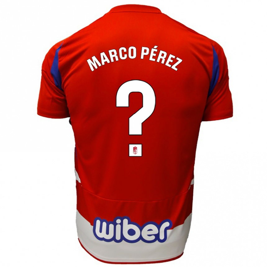 Kids Football Marco Pérez #0 Red White Blue Home Jersey 2024/25 T-Shirt