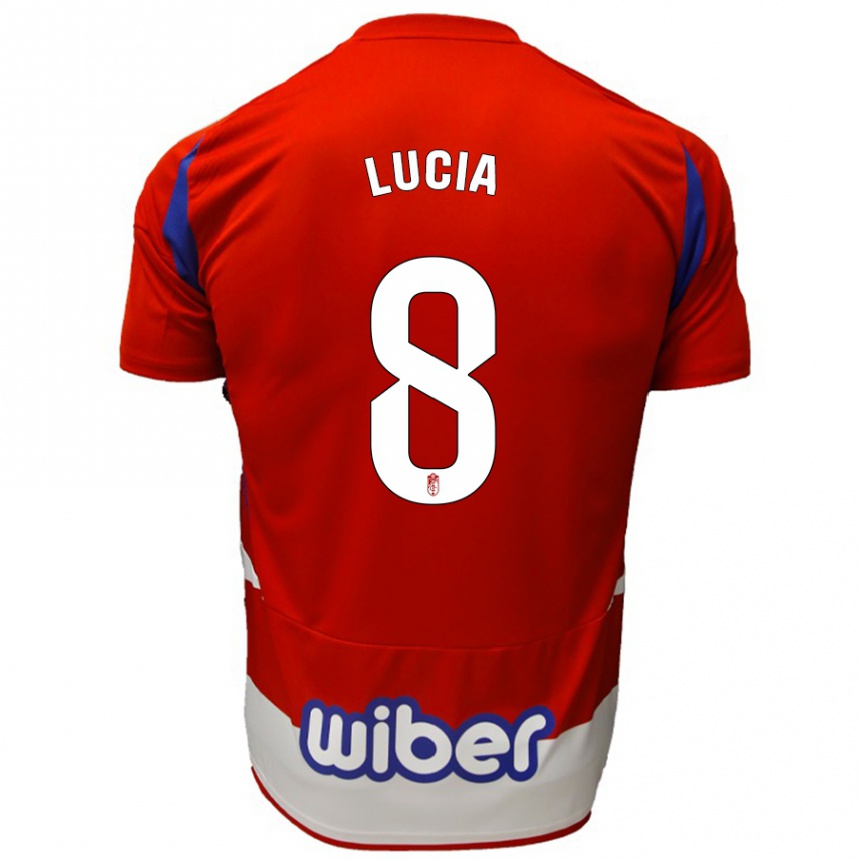 Kids Football Lucía Martínez #8 Red White Blue Home Jersey 2024/25 T-Shirt