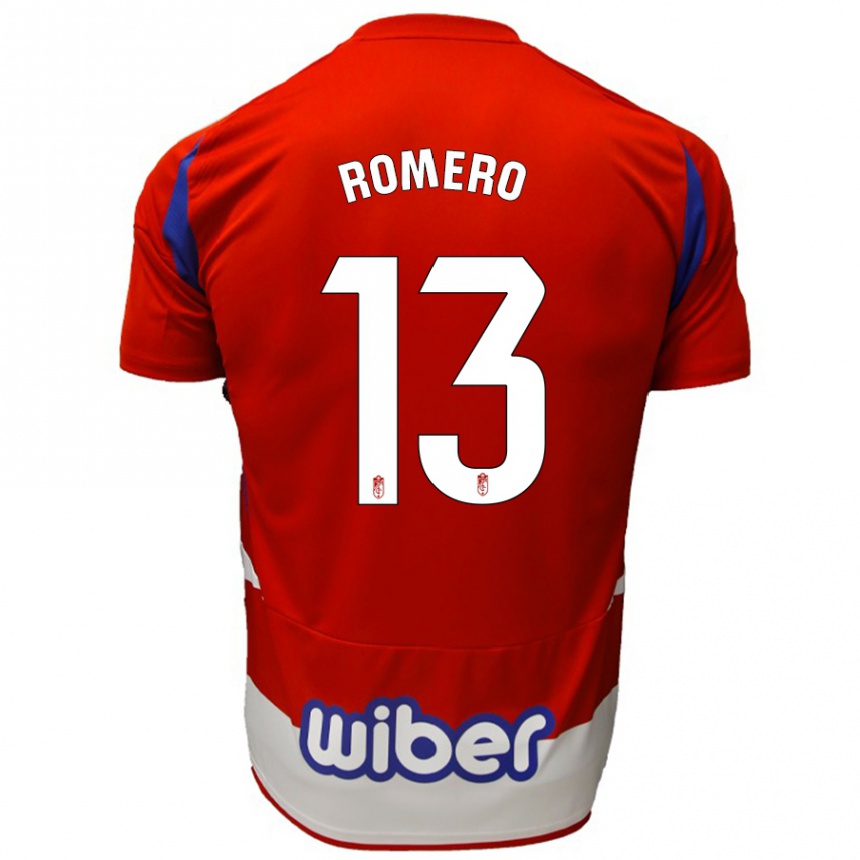 Kids Football Andrea Romero #13 Red White Blue Home Jersey 2024/25 T-Shirt