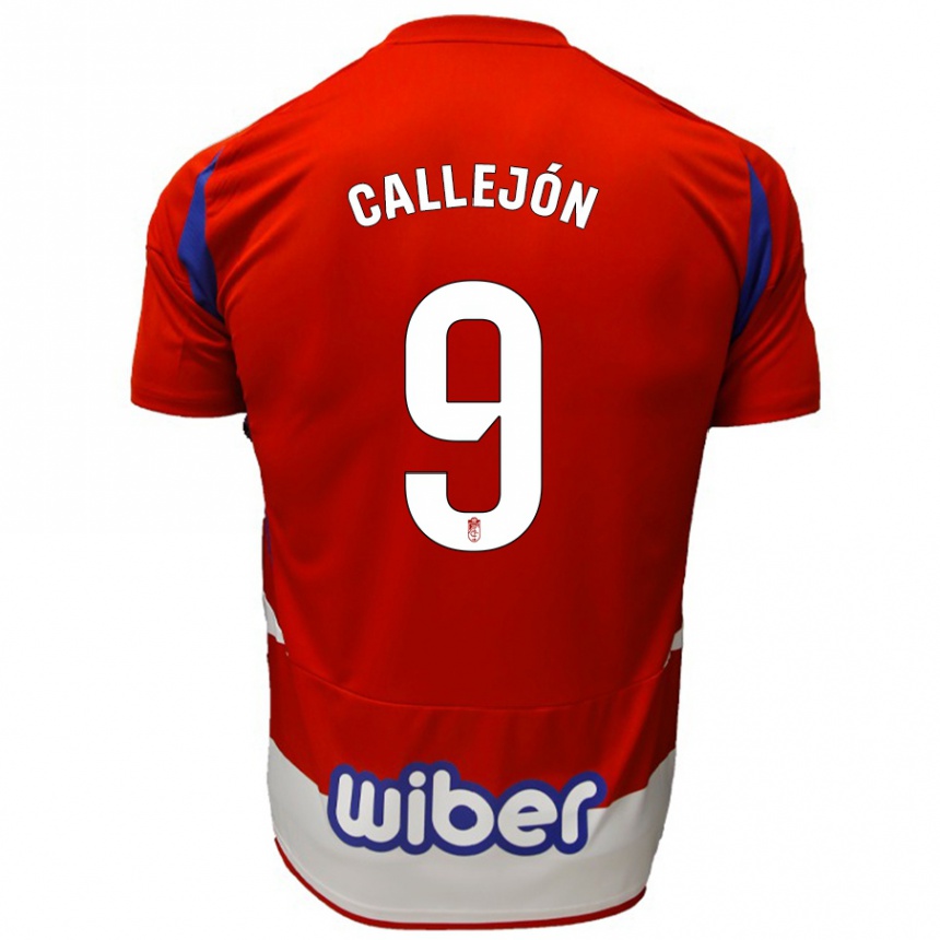 Kids Football José Callejón #9 Red White Blue Home Jersey 2024/25 T-Shirt