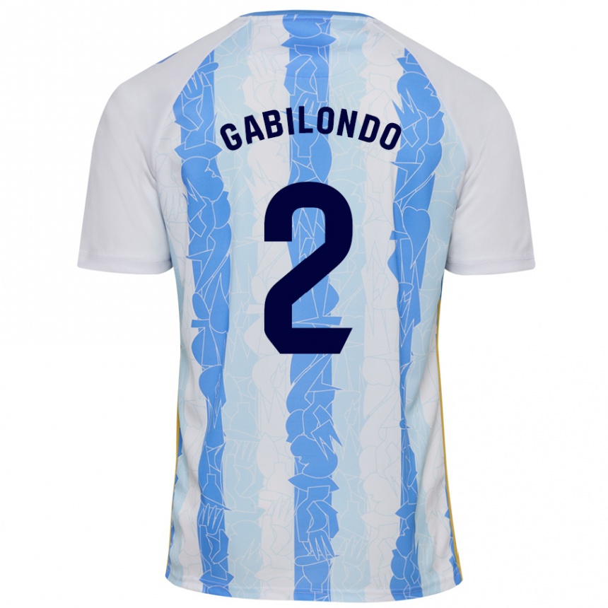 Kids Football Jokin Gabilondo #2 White Blue Home Jersey 2024/25 T-Shirt