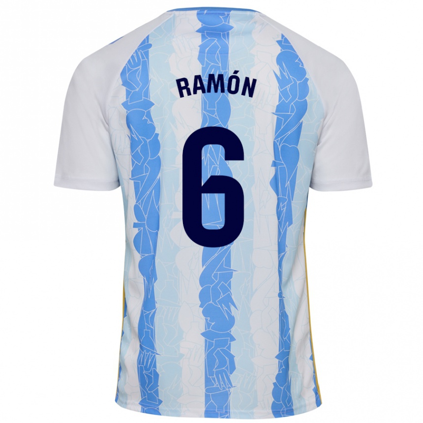 Kids Football Ramón Enríquez #6 White Blue Home Jersey 2024/25 T-Shirt