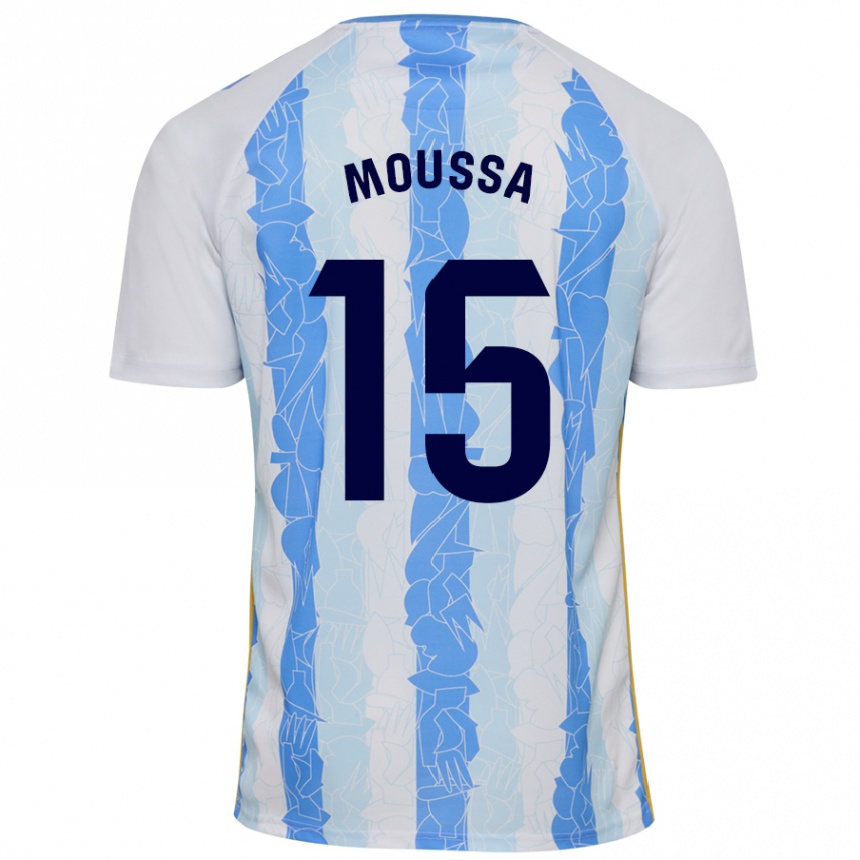 Kids Football Moussa Diarra #15 White Blue Home Jersey 2024/25 T-Shirt