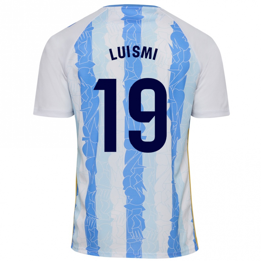 Kids Football Luismi Sánchez #19 White Blue Home Jersey 2024/25 T-Shirt