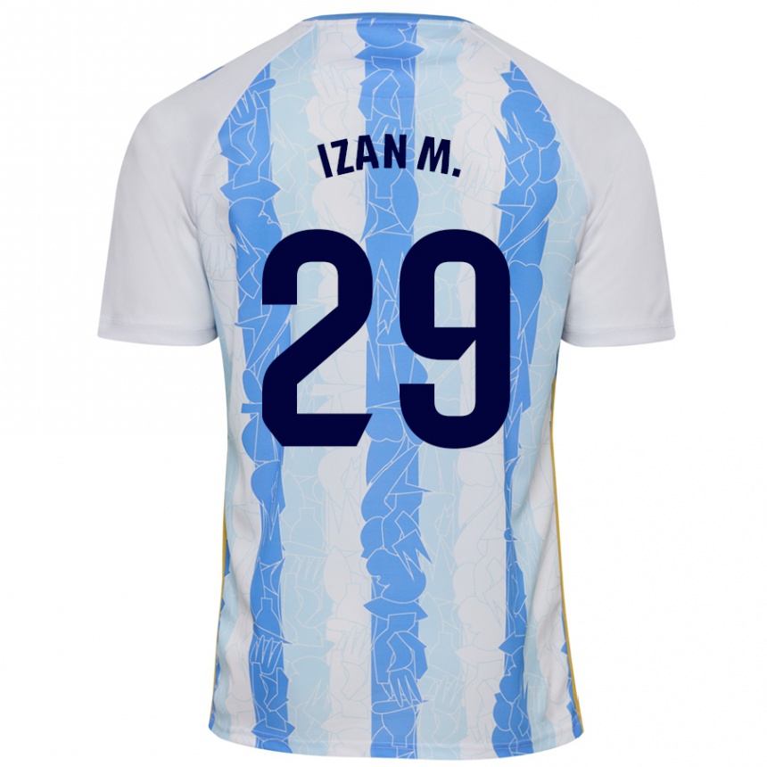 Kids Football Izan Merino #29 White Blue Home Jersey 2024/25 T-Shirt