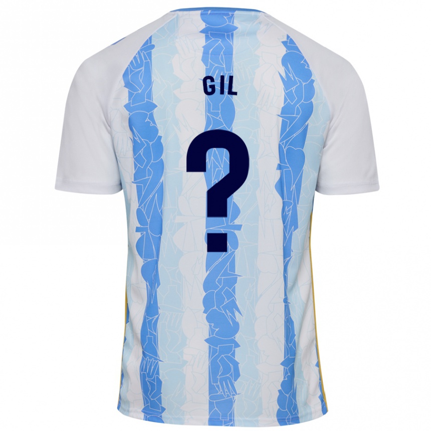 Kids Football José Gil #0 White Blue Home Jersey 2024/25 T-Shirt