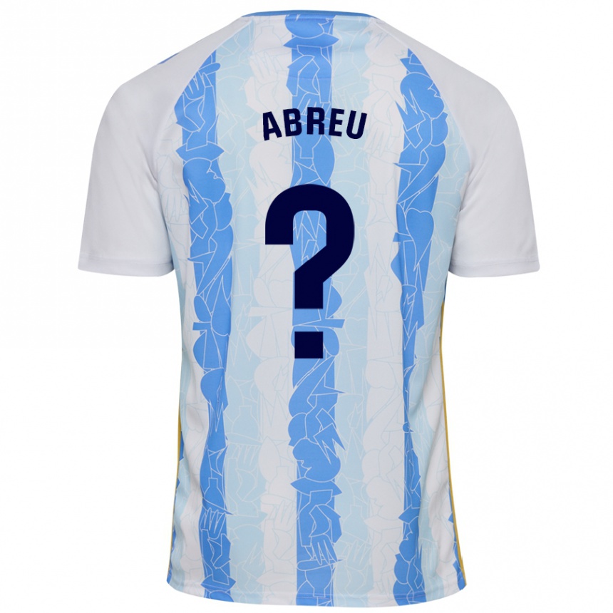 Kids Football Marco Abreu #0 White Blue Home Jersey 2024/25 T-Shirt