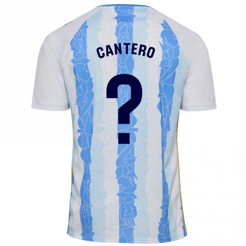 Kids Football José Cantero #0 White Blue Home Jersey 2024/25 T-Shirt