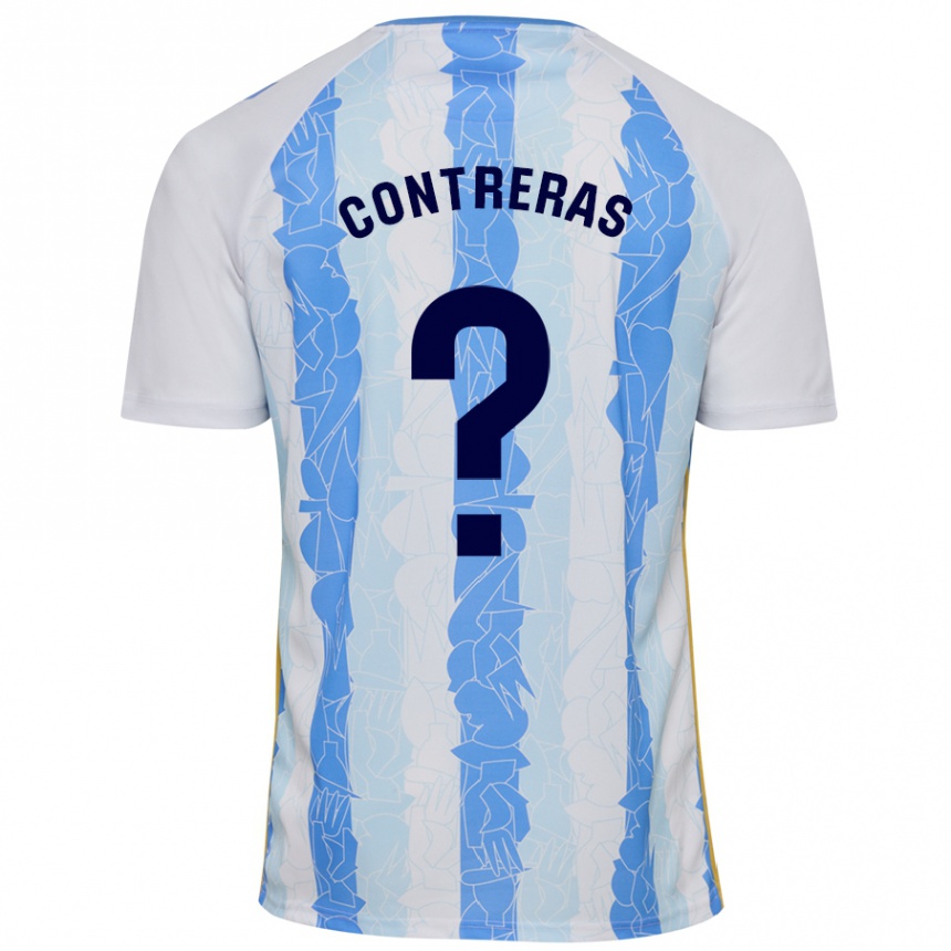 Kids Football Ale Contreras #0 White Blue Home Jersey 2024/25 T-Shirt