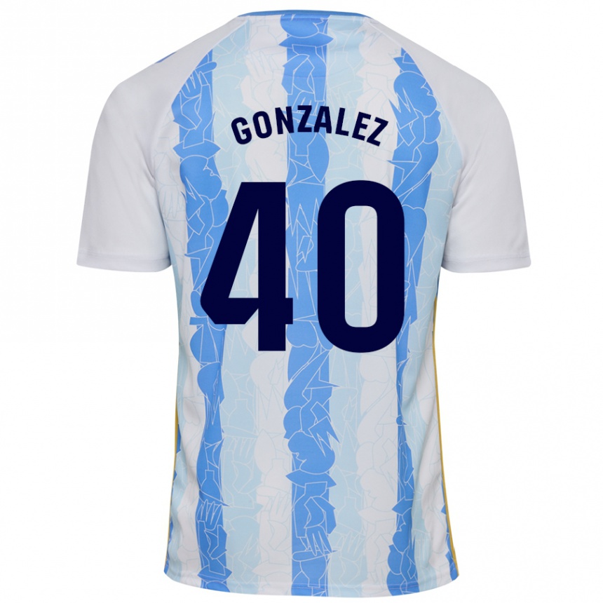 Kids Football Carol González #40 White Blue Home Jersey 2024/25 T-Shirt