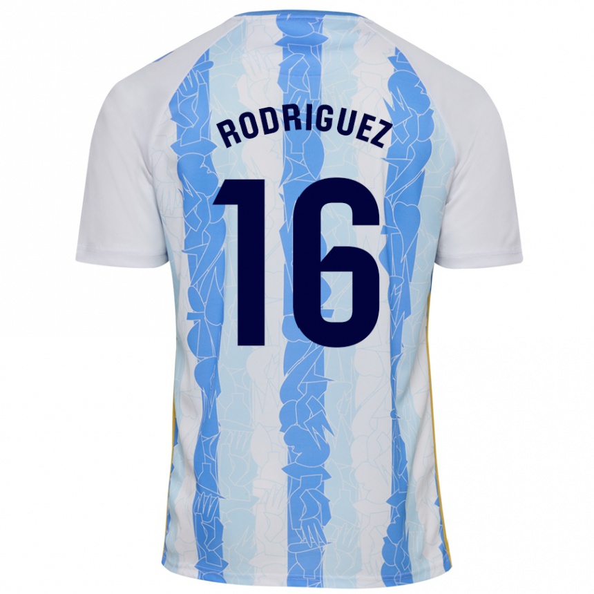 Kids Football Genaro Rodríguez #16 White Blue Home Jersey 2024/25 T-Shirt