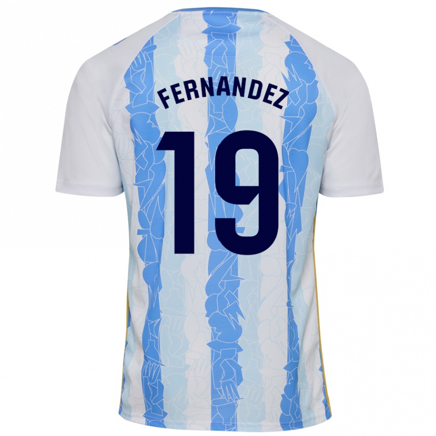 Kids Football Raúl Fernández #19 White Blue Home Jersey 2024/25 T-Shirt