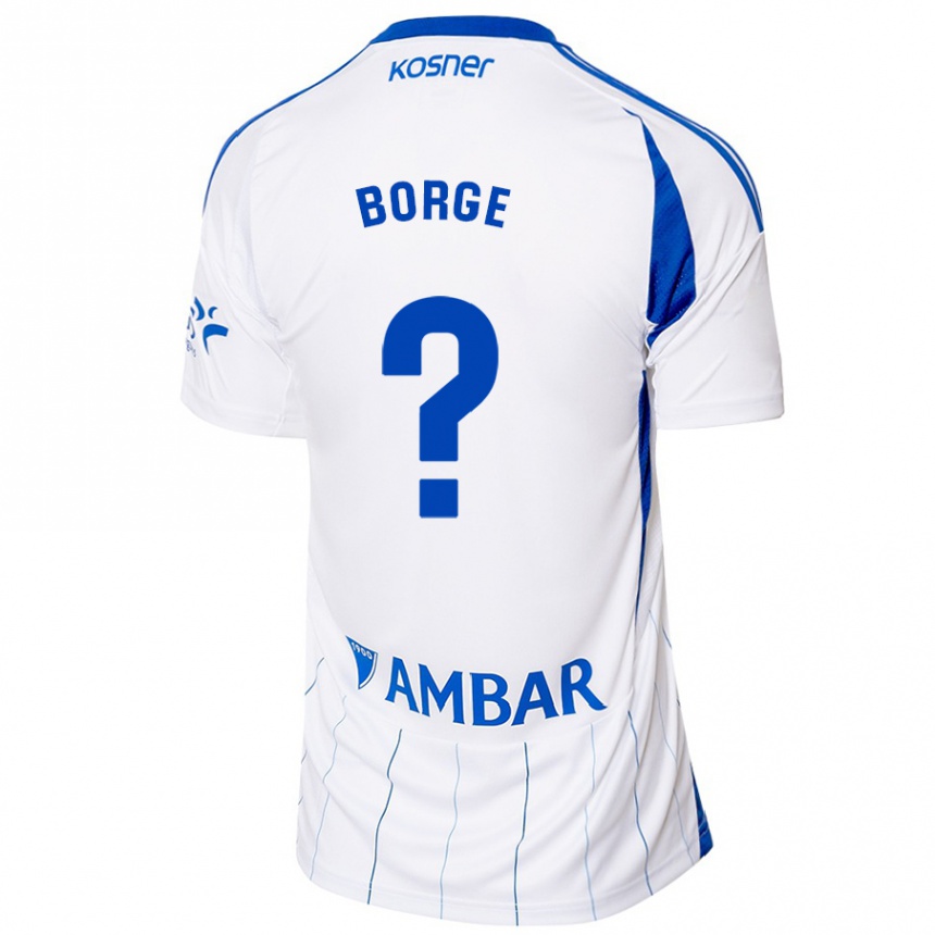 Kids Football Andrés Borge #0 Red White Home Jersey 2024/25 T-Shirt