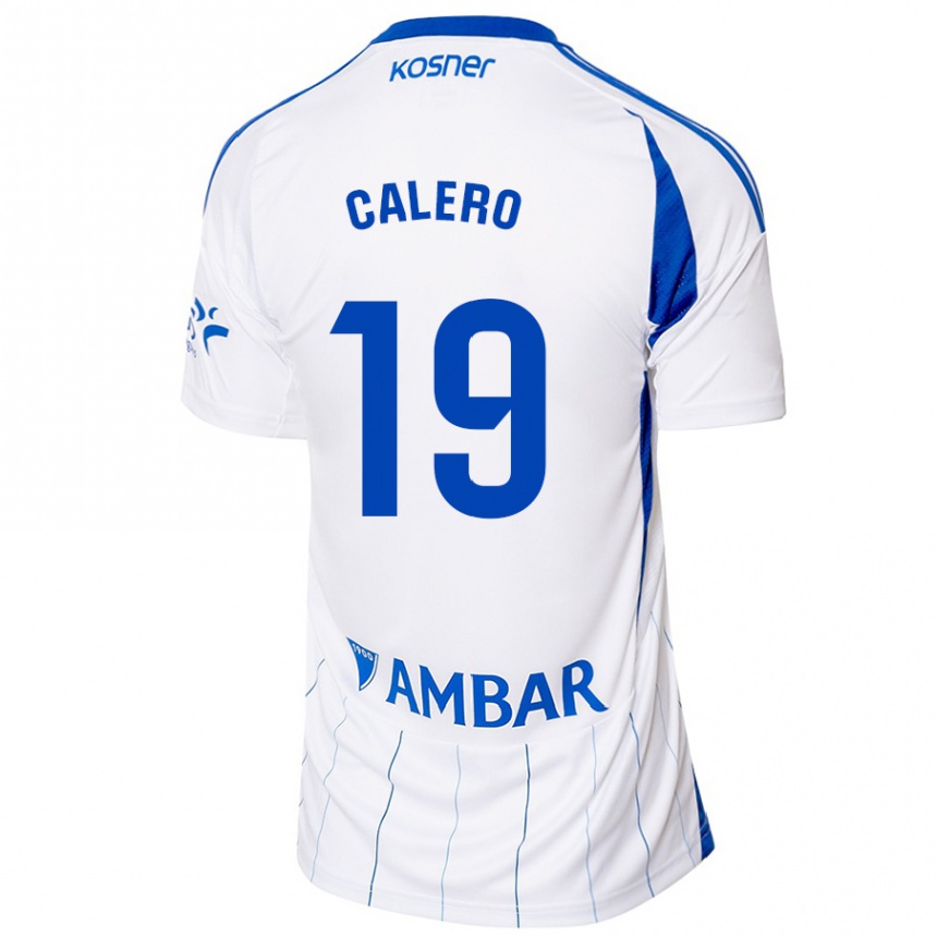 Kids Football Iván Calero #19 Red White Home Jersey 2024/25 T-Shirt