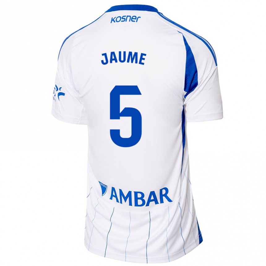 Kids Football Jaume Grau #5 Red White Home Jersey 2024/25 T-Shirt